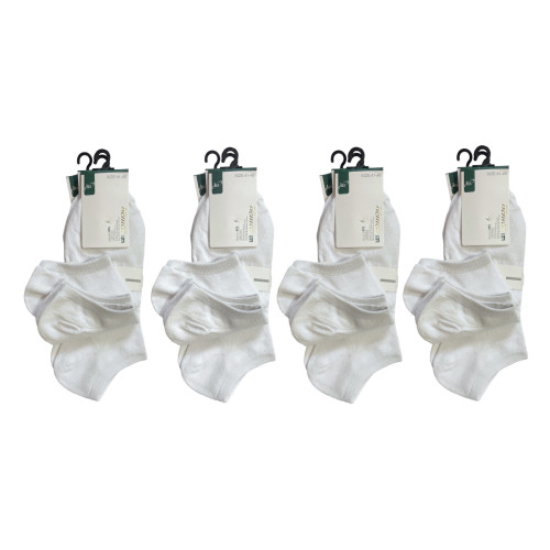 OEMEN Ανδρικές Σετ κάλτσες Κοντές 12ζευγ 100 - Λευκό