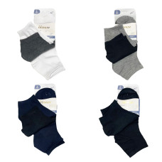 OEMEN Ανδρικές Σετ κάλτσες Κοντές 12ζευγ 100 - Μαύρο/Λευκό/Μπλε/Γκρι