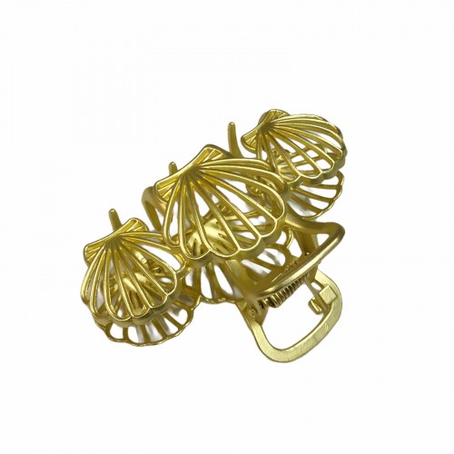 Κλάμερ μεταλλικό με πέρλες 7cm  2743-1 - Χρυσό 
