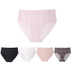 BeYounger Γυναικείo Plus size σλιπ χωρίς ραφές Σετ 5Τμχ 9520 - Μαύρο/Ροζ/Λευκό/Εμπριμέ