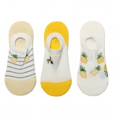 Γυναικείες κάλτσες Σετ 3 ζεύγη QY3WZ1-47-1 - Μπεζ/Κίτρινο/Λευκό