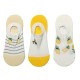 Γυναικείες κάλτσες Σετ 3 ζεύγη QY3WZ1-47-1 - Μπεζ/Κίτρινο/Λευκό