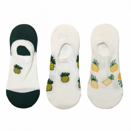 Γυναικείες κάλτσες Σετ 3 ζεύγη QY3WZ1-47-2 - Πράσινο/Λευκό/Λευκό