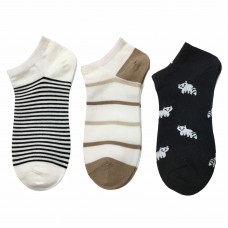 Γυναικείες κάλτσες Σετ 3 ζεύγη QY3WZ1-26-2 - Λευκό/Μπεζ/Μαύρο