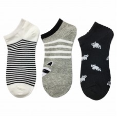 Γυναικείες κάλτσες Σετ 3 ζεύγη QY3WZ1-26-4 - Λευκό/Γκρι/Μαύρο