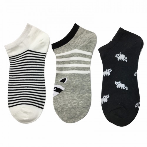 Γυναικείες κάλτσες Σετ 3 ζεύγη QY3WZ1-26-4 - Λευκό/Γκρι/Μαύρο
