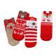 Γυναικείες Χριστουγεννιάτικες κάλτσες σοσόνια 4 ζεύγη 137929 - Κόκκινο 