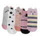 Γυναικείες κάλτσες σοσόνια 5 ζεύγη 137932 - Γκρι/Λευκό/Ροζ 