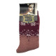 COCO&HANA Γυναικεία χειμερινή κάλτσα απο μαλλί Angora 1 Ζεύγος CO973 - Μπορντό