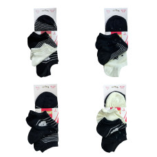 Γυναικείες κάλτσες σοσόνια Σετ 12ζευγ 1100 - Μαύρο/Εκρού