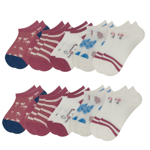 SUPER D.&W. Γυναικείες κάλτσες σοσόνια 10 ζεύγη 17315 - Ροζ