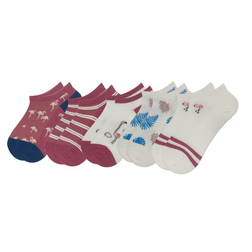 SUPER D.&W. Γυναικείες κάλτσες σοσόνια 5 ζεύγη 17315 - Ροζ