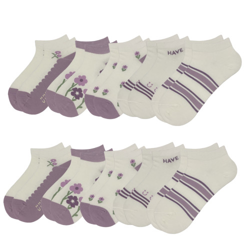 DONGKUN Γυναικείες κάλτσες σοσόνια 10 ζεύγη S-7307 - Μωβ