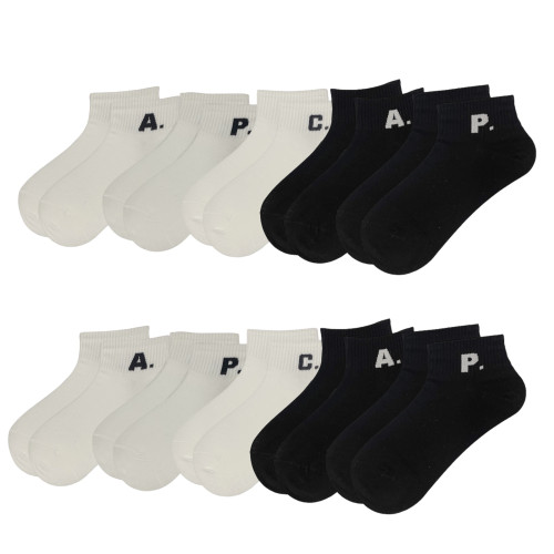 WAPAI Γυναικείες Σετ κάλτσες 10ζευγ 773117 - Μαύρο/Λευκό 