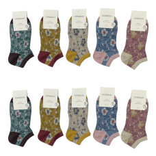 DONGKUN Γυναικείες κάλτσες σοσόνια 10 ζεύγη 17363 - Μπλε/Πράσινο/Κίτρινο/Μπεζ/Ροζ 