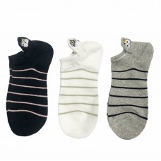 Γυναικείες κάλτσες Σετ 3 ζεύγη QY3WZ1-28-4 - Μαύρο/Λευκό/Γκρι